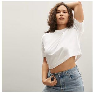 EVERLANE White Organic Cotton Cropped Tee